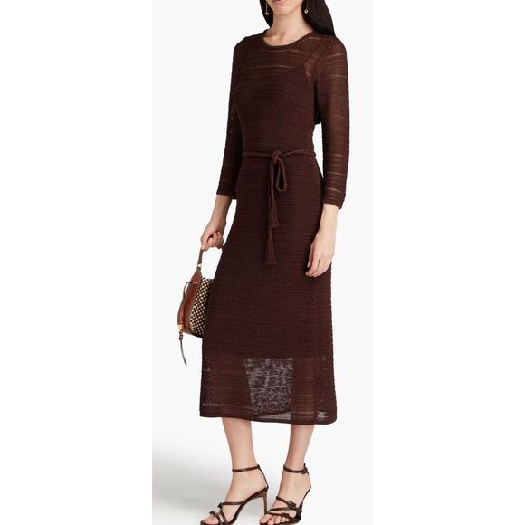 ZIMMERMANN Knitted midi dress in Chocolate NWT Size M/L - Picture 2 of 11